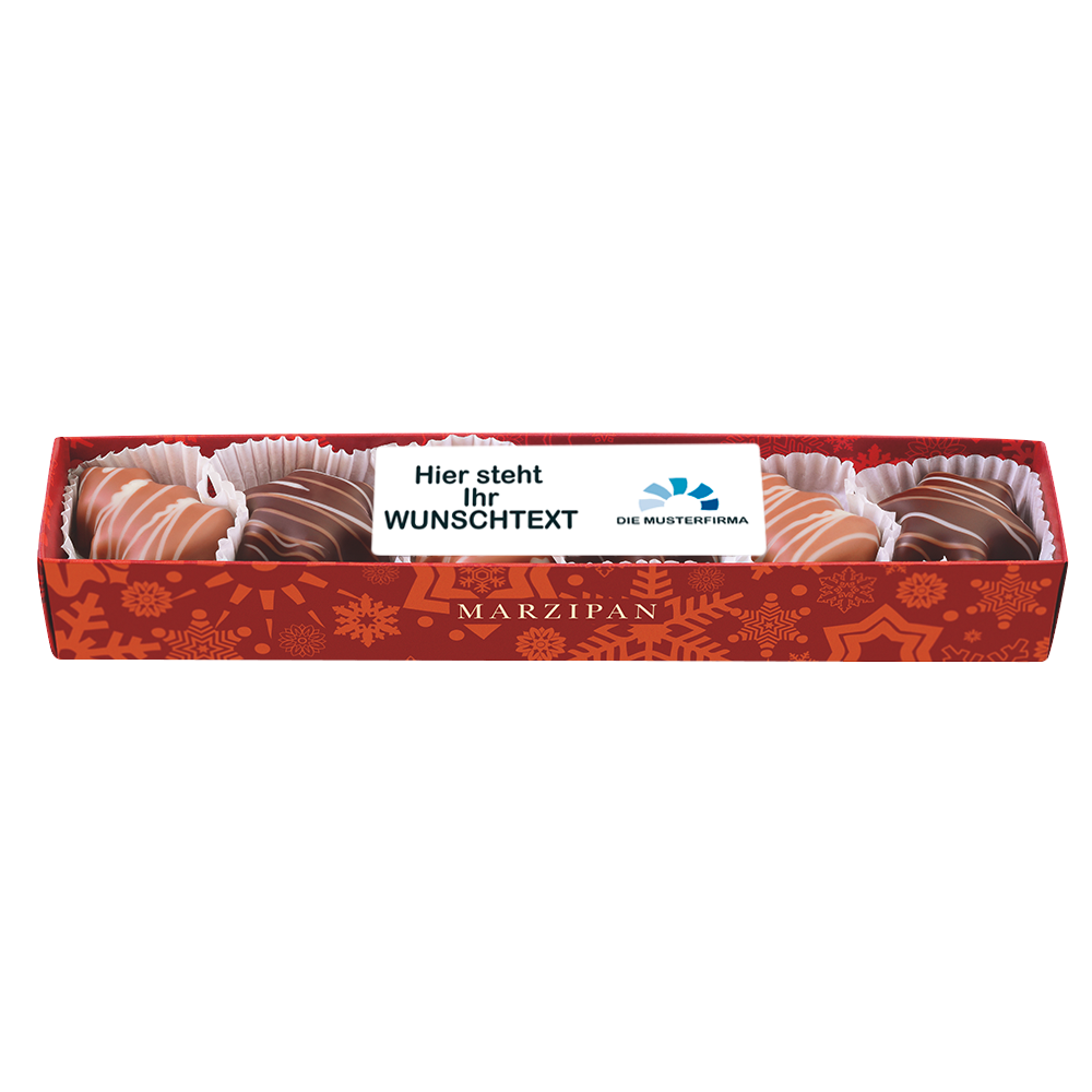 Stange mit personalisiertem Etikett, bedruckbar mit Logo und individuellem Grußtext