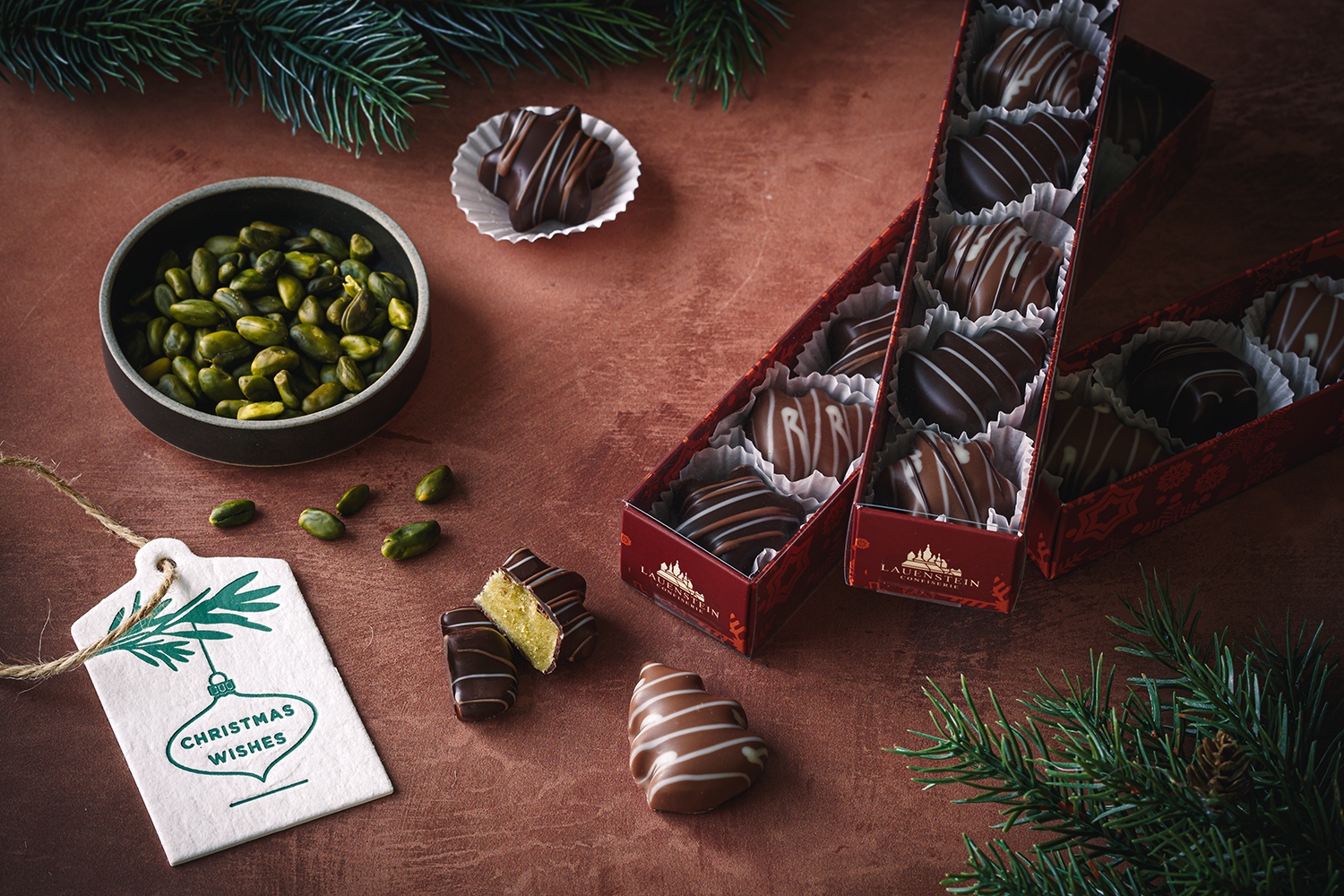 Lauensteiner Weihnachtsstange Pistazien-Marzipan