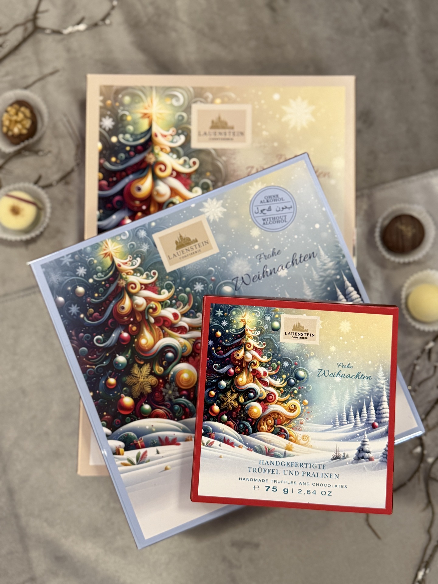 Lauensteiner Weihnachtspräsent Trüffel und Pralinen