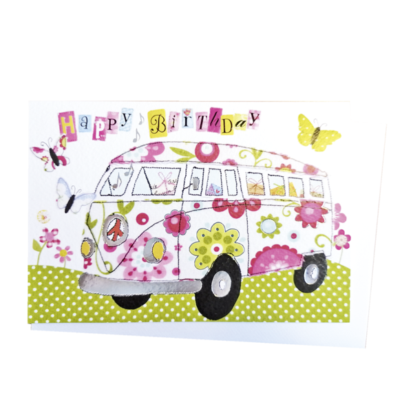 Grußkarte -  Happy Birthday Bus