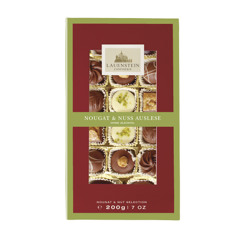 Klarsichtpräsent Nougat und Nuss Auslese 