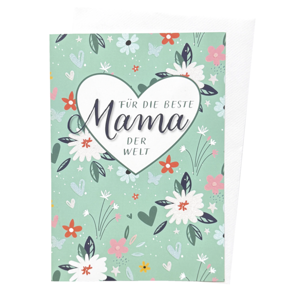 Grußkarte - Für die beste Mama