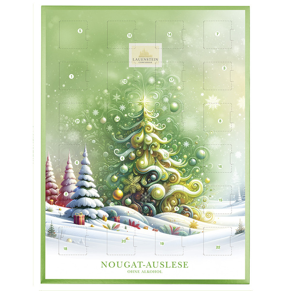 Adventskalender Weihnachtsbaum Nougat 