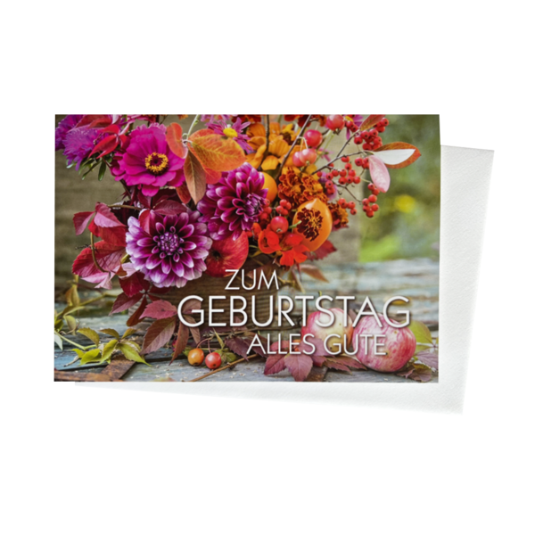 Grußkarte - Zum Geburtstag alles Gute