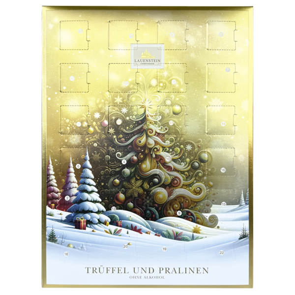 Advent calendar, Christmas tree, truffles and choc