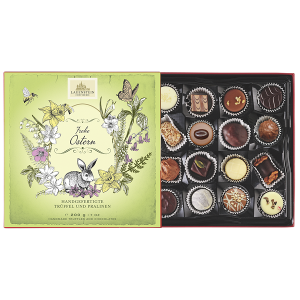 Osterpräsent Trüffel und Pralinen