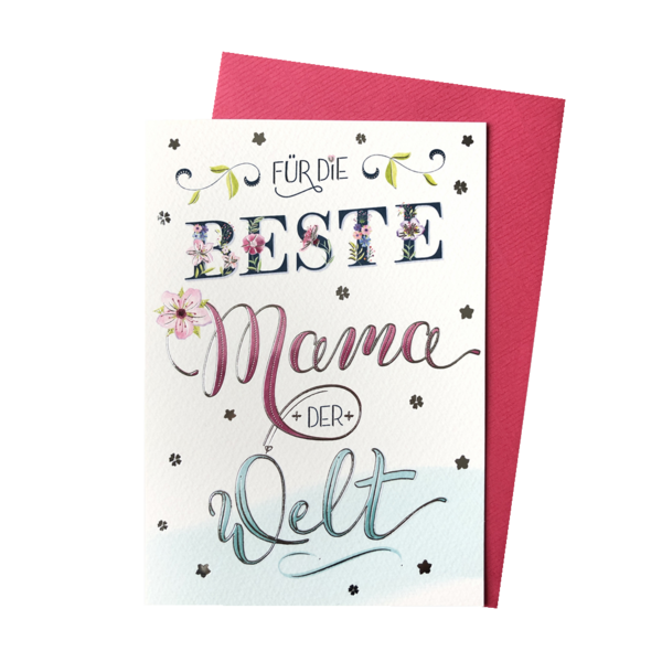 Grußkarte - Für die beste Mama