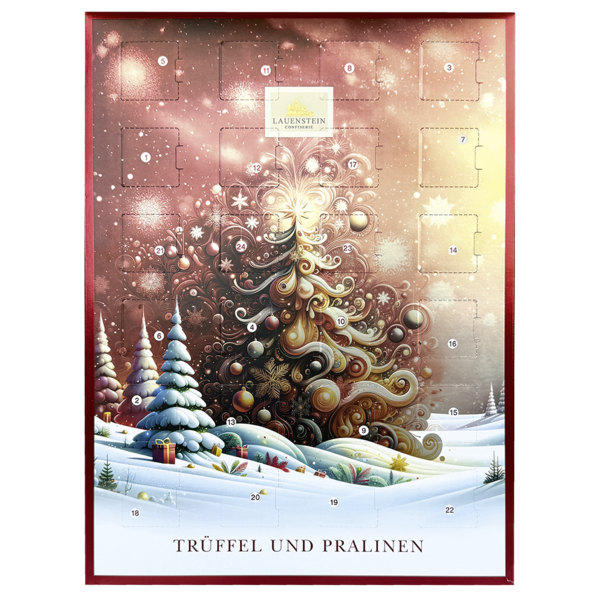Advent calendar, Christmas tree, truffles and choc