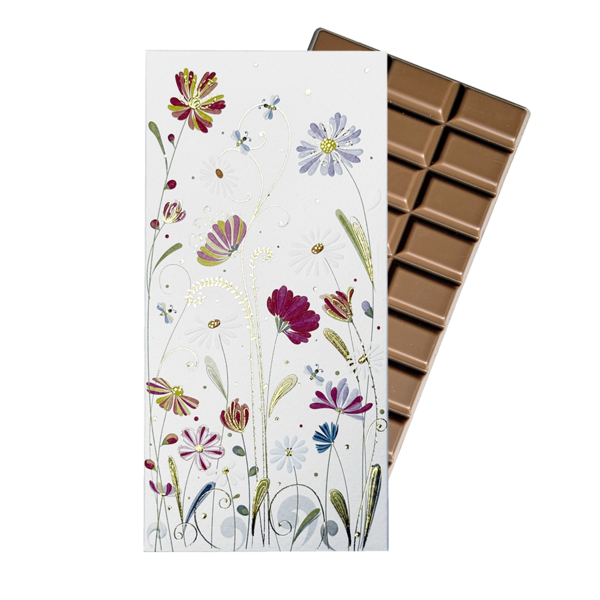 Tafelschokolade Motiv Blumen