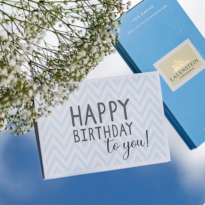 Geschenkversand Anhänger mit Aufschrift - Happy Birthday to you